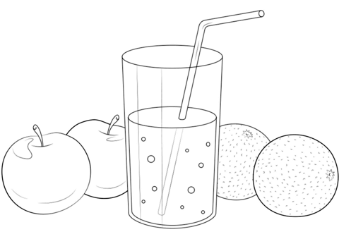 Fruit Juice Coloring Page